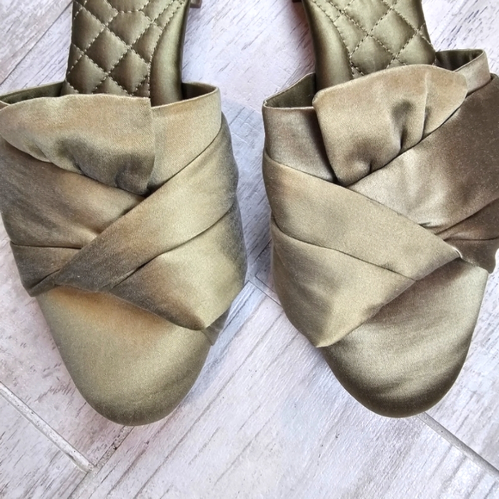 Birdies | the songbird satin quilted mules 6.5 - Picture 4 of 8